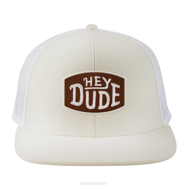 Unisex Cream Hey Dude Trucker Cap Accessory H6P6270