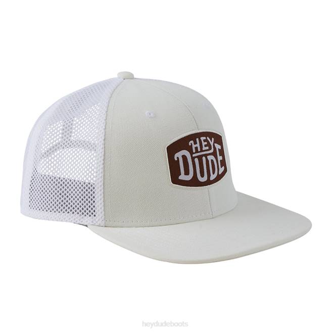 Unisex Cream Hey Dude Trucker Cap Accessory H6P6270