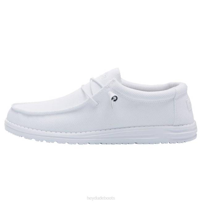 Men Arctic White Hey Dude Wally Sox Shoes H6P6458