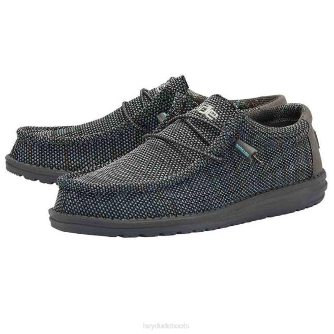 Men Asphalt Azur Hey Dude Wally Sox Shoes H6P6346