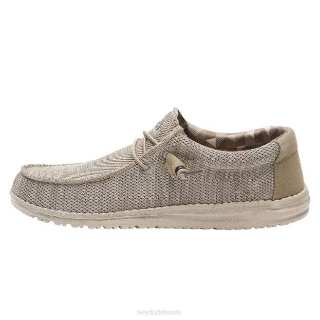 Men Beige Hey Dude Wally Sox Shoes H6P6334