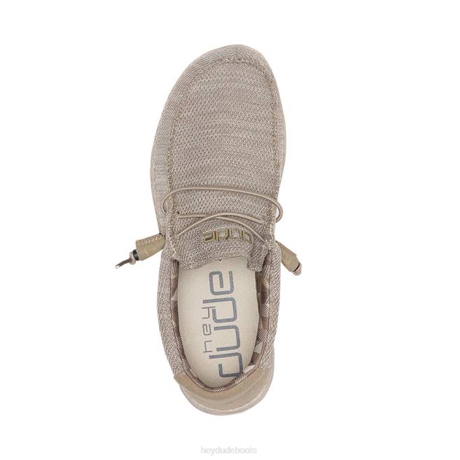 Men Beige Hey Dude Wally Sox Shoes H6P6334