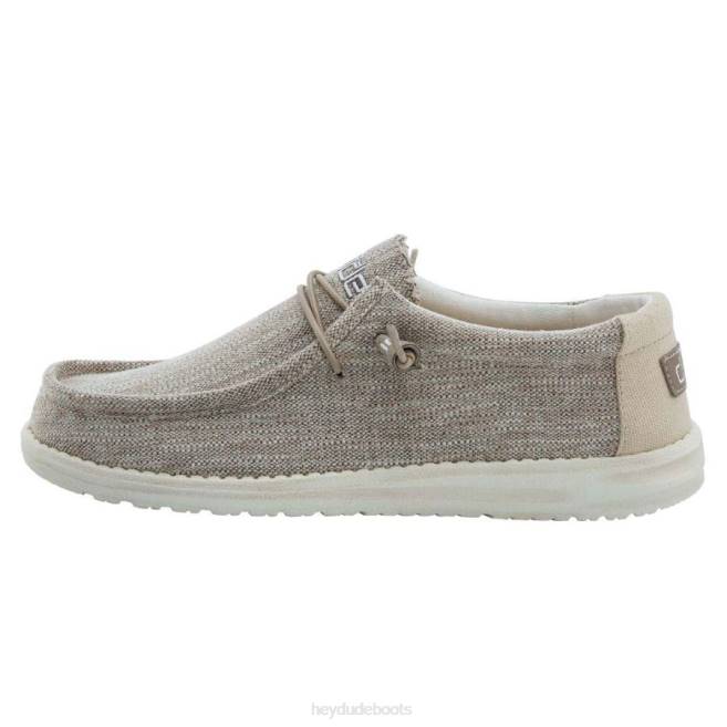 Men Beige Hey Dude Wally Woven Shoes H6P6401