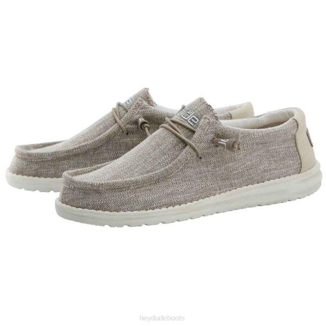 Men Beige Hey Dude Wally Woven Shoes H6P6401