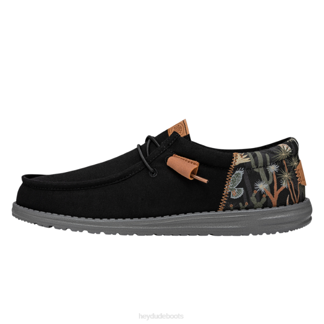 Men Black Hey Dude Wally Funk Oasis Shoes H6P6308