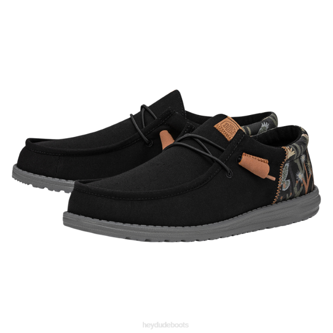 Men Black Hey Dude Wally Funk Oasis Shoes H6P6308