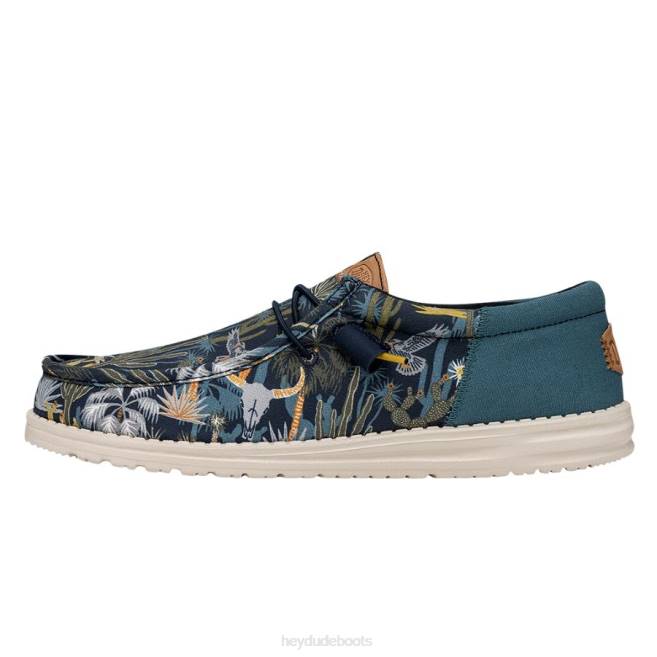 Men Blue Hey Dude Wally Funk Oasis Shoes H6P6307