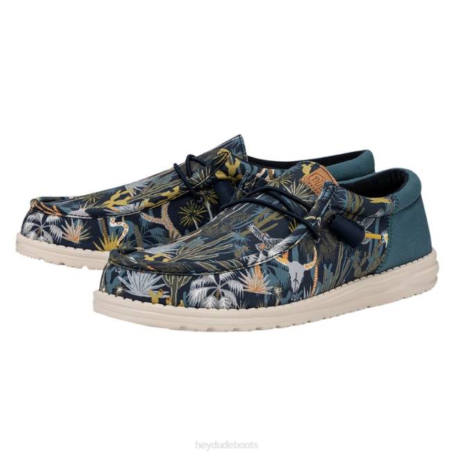 Men Blue Hey Dude Wally Funk Oasis Shoes H6P6365