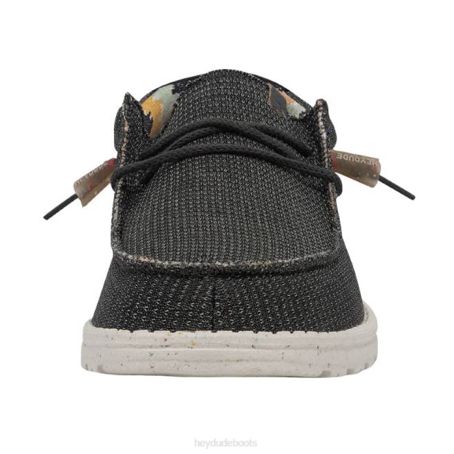 Men Charcoal Hey Dude Wally Knit Shoes H6P6464