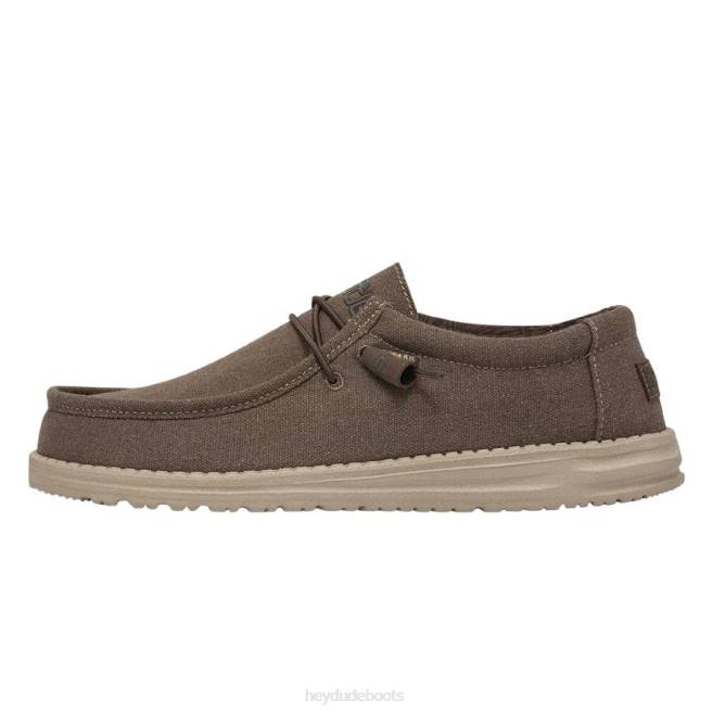 Men Chocolate Hey Dude Wally Shoes H6P6399