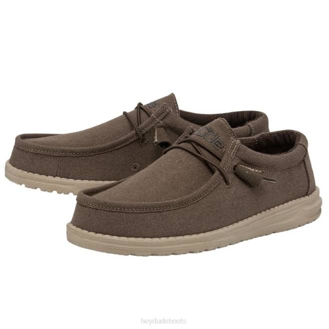 Men Chocolate Hey Dude Wally Shoes H6P6399