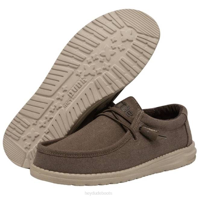 Men Chocolate Hey Dude Wally Shoes H6P6399