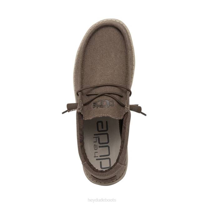 Men Chocolate Hey Dude Wally Shoes H6P6399