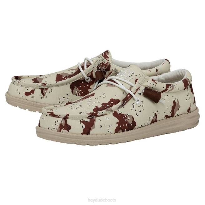 Men Desert Camo Hey Dude Wally Camouflage Shoes H6P6433