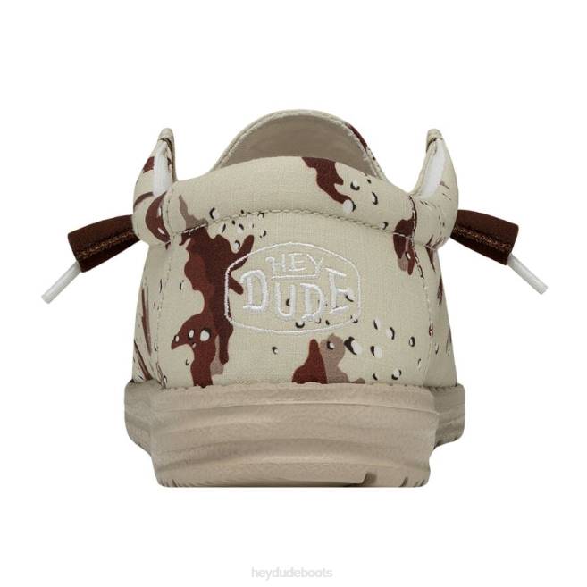 Men Desert Camo Hey Dude Wally Camouflage Shoes H6P6433