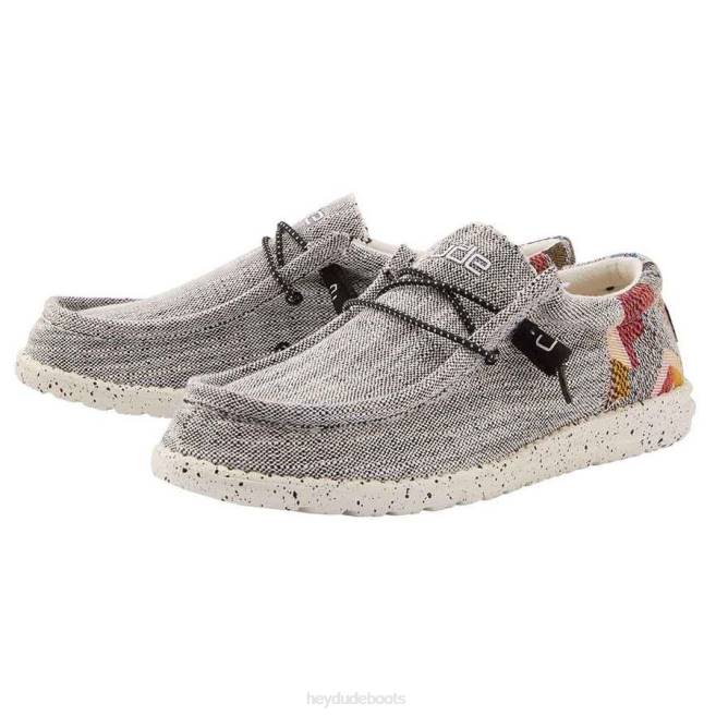 Men Etno Grey Hey Dude Wally Funk Shoes H6P6454