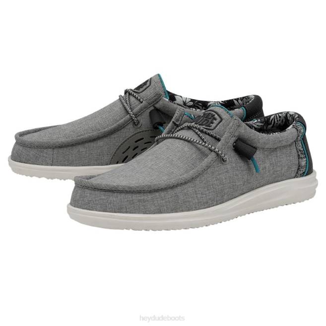 Men Graphite Hey Dude Wally H2O Shoes H6P6408