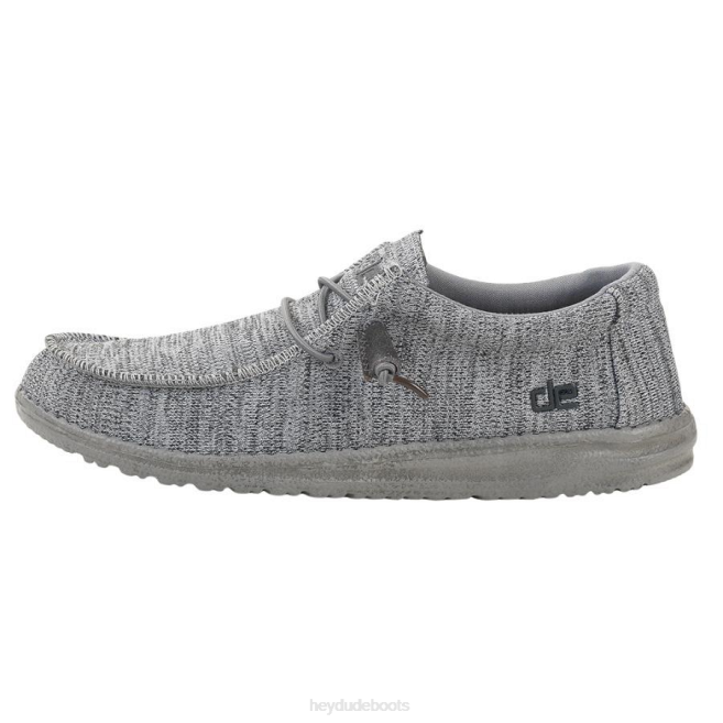 Men Grey Hey Dude Wally Sox Shoes H6P6345