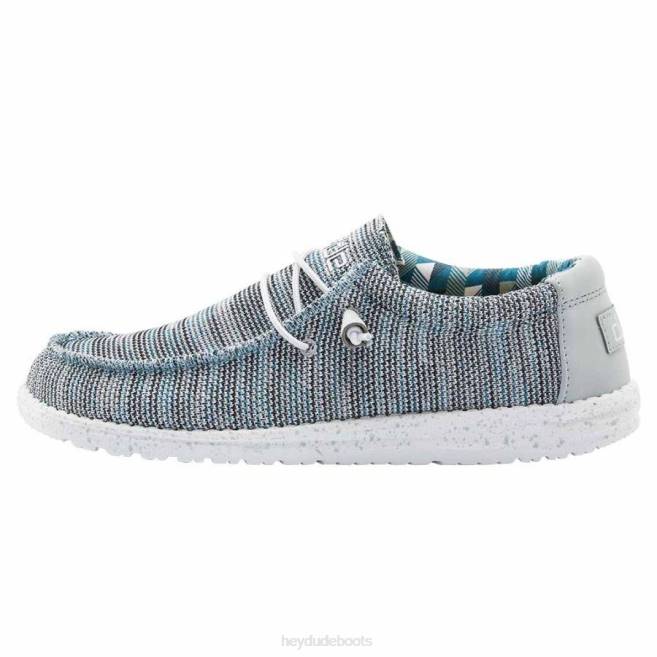 Men Ice Grey Hey Dude Wally Sox Shoes H6P6336