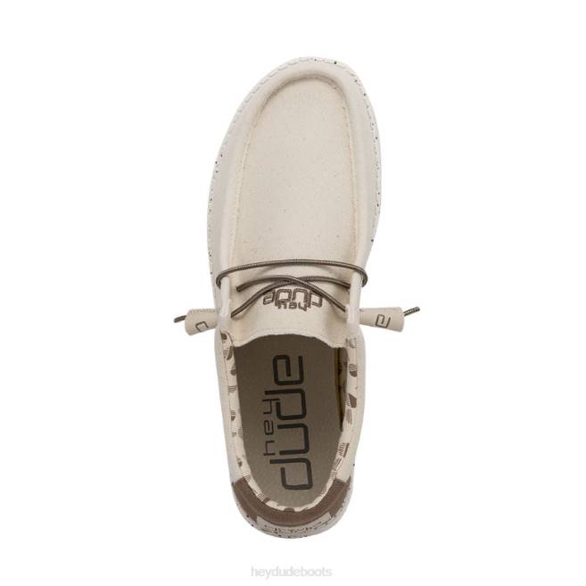 Men Ivory Hey Dude Wally Stretch Shoes H6P6312