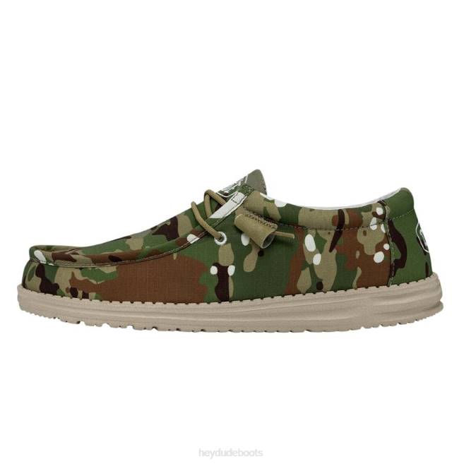 Men Multi Camo Hey Dude Wally Camouflage Shoes H6P6431