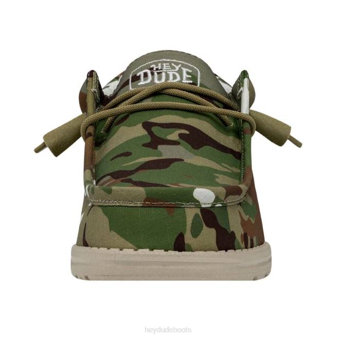 Men Multi Camo Hey Dude Wally Camouflage Shoes H6P6431