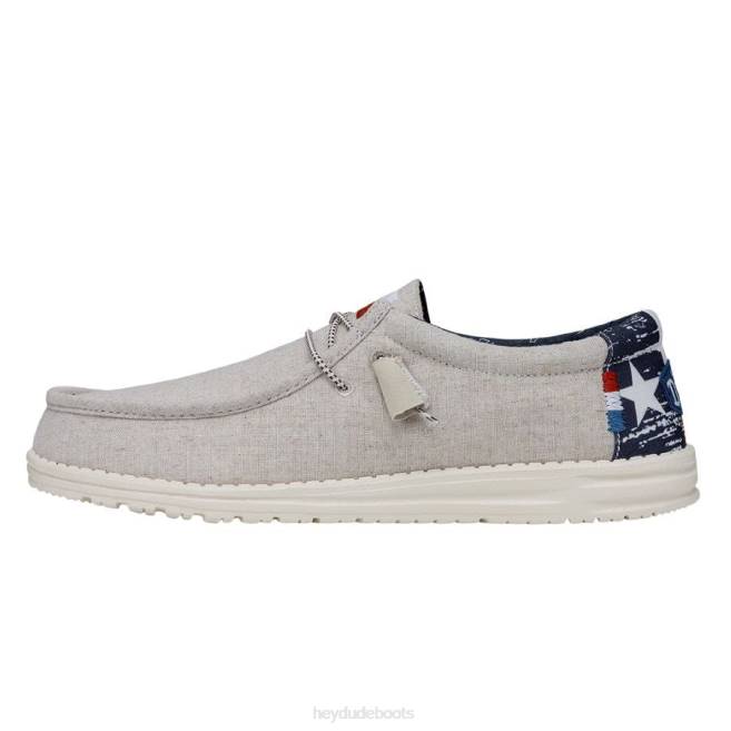 Men Off White Hey Dude Wally Texas Canvas Shoes H6P6362