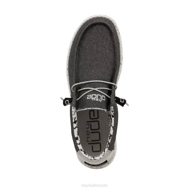 Men Opal Black Hey Dude Wally Stretch Shoes H6P6315