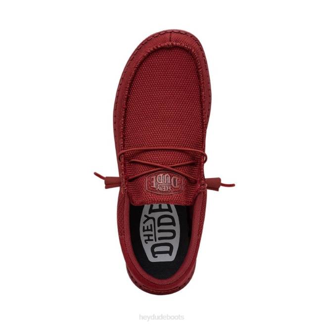 Men Red Hey Dude Wally Funk Mono Shoes H6P6384