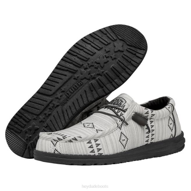 Men Shades Grey Hey Dude Wally Shoes H6P6394