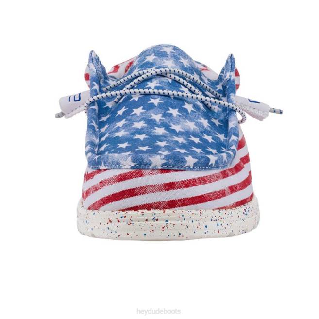 Men Stars and Stripes Hey Dude Wally Shoes H6P6396