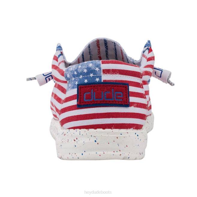 Men Stars and Stripes Hey Dude Wally Shoes H6P6396