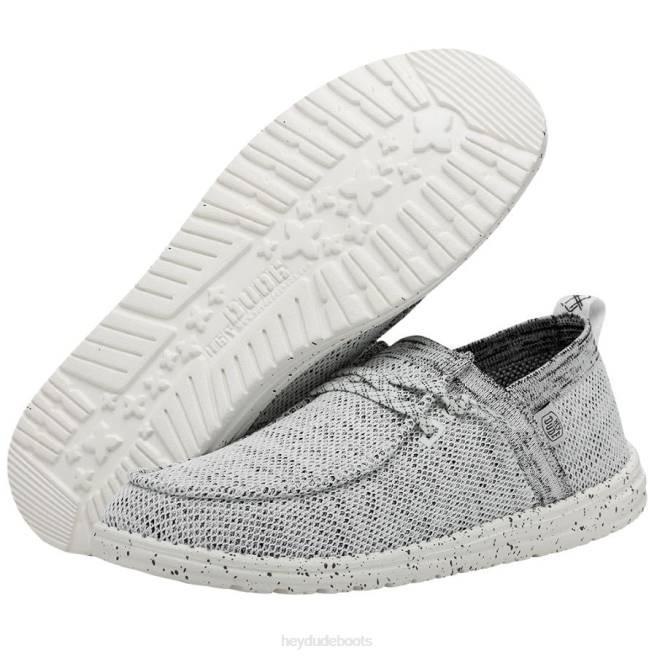 Men Stone White Hey Dude Wally Halo Shoes H6P6470