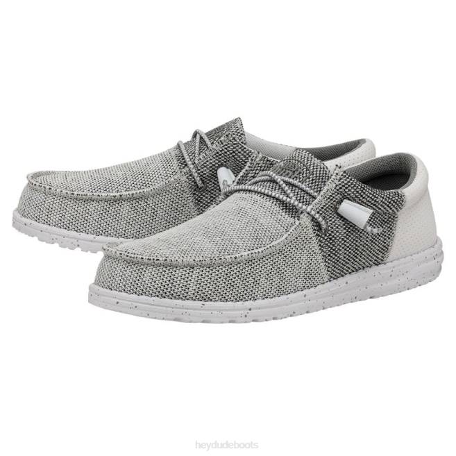 Men Stone White Hey Dude Wally Tri Shoes H6P6404