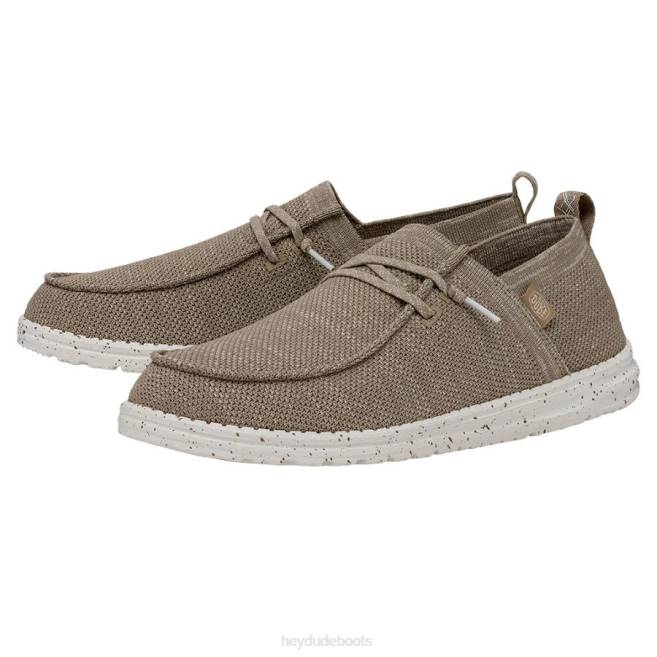 Men Taupe Hey Dude Wally Halo Shoes H6P6473