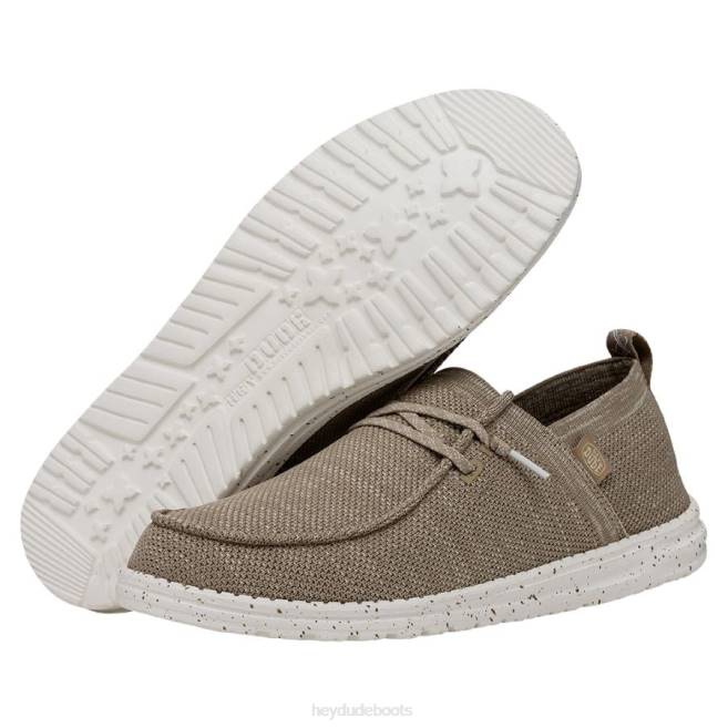 Men Taupe Hey Dude Wally Halo Shoes H6P6473