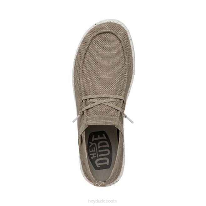 Men Taupe Hey Dude Wally Halo Shoes H6P6473