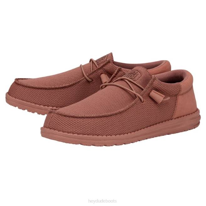 Men Terracotta Hey Dude Wally Funk Mono Shoes H6P6383