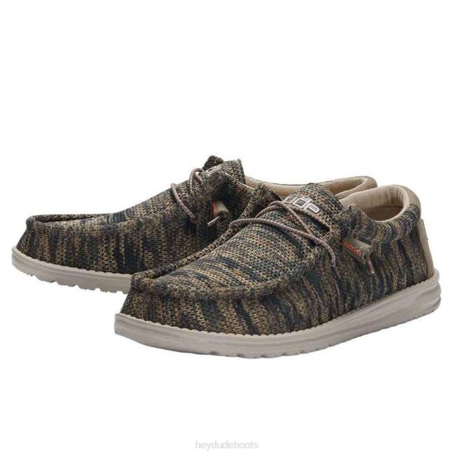 Men Woodland Camo Hey Dude Wally Sox Shoes H6P6331