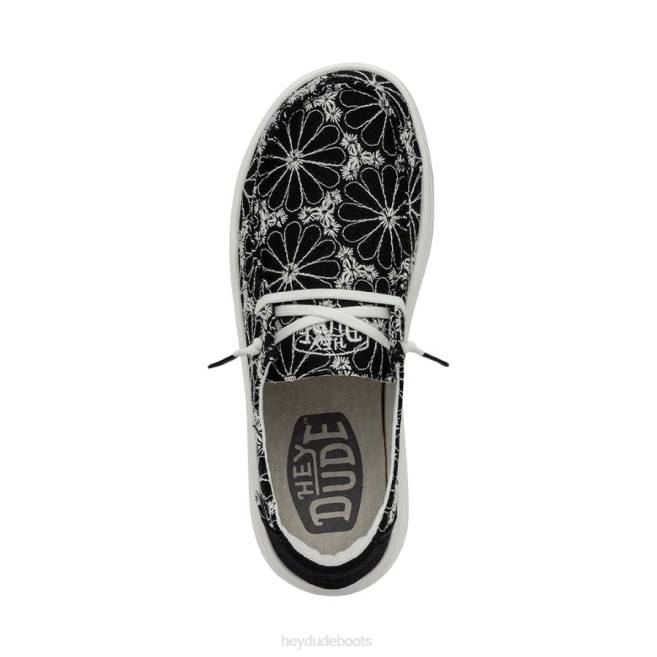 Men Black Hey Dude Wendy Rise Eyelet Shoes H6P6148