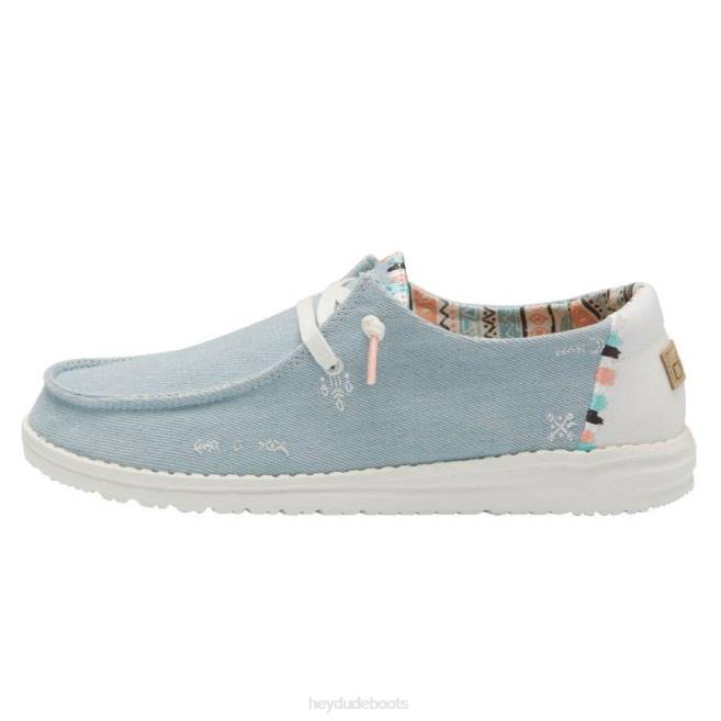 Men Light Denim Hey Dude Wendy Boho Shoes H6P666