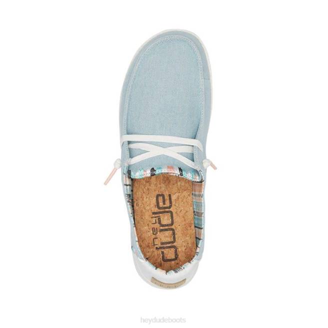 Men Light Denim Hey Dude Wendy Boho Shoes H6P666