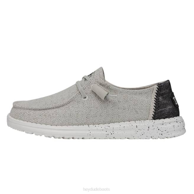 Men Light Grey Hey Dude Wendy Woven Shoes H6P6143