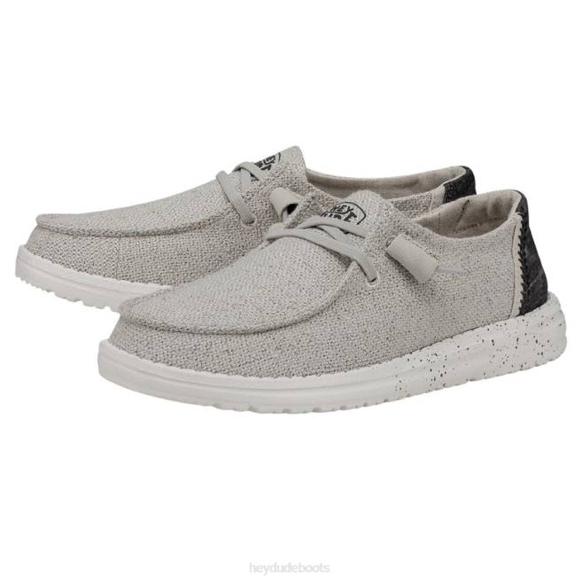 Men Light Grey Hey Dude Wendy Woven Shoes H6P6143