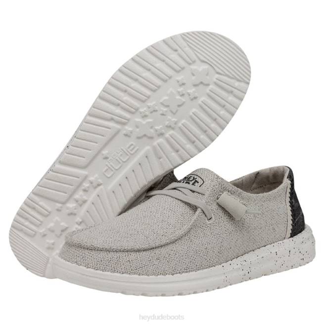 Men Light Grey Hey Dude Wendy Woven Shoes H6P6143