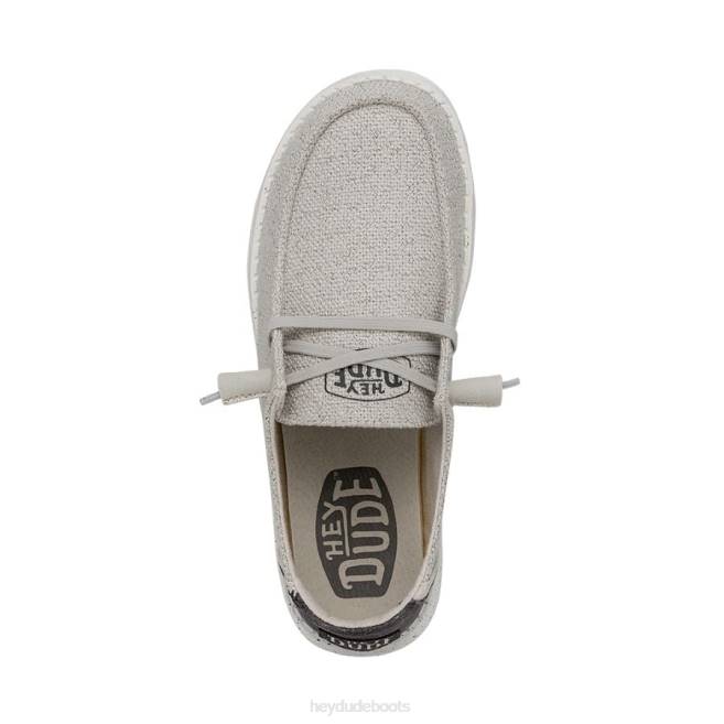 Men Light Grey Hey Dude Wendy Woven Shoes H6P6143