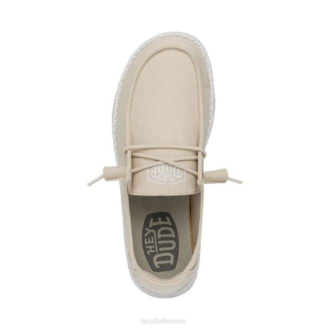 Men Natural Hey Dude Wendy Slub Canvas Shoes H6P634