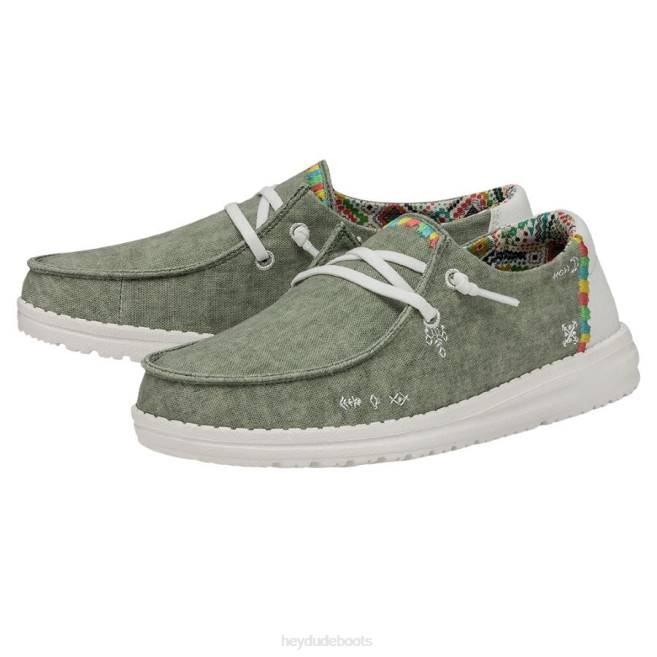 Men Olive Hey Dude Wendy Boho Shoes H6P667