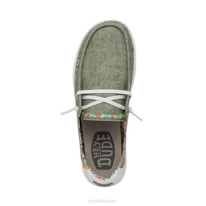 Men Olive Hey Dude Wendy Boho Shoes H6P667