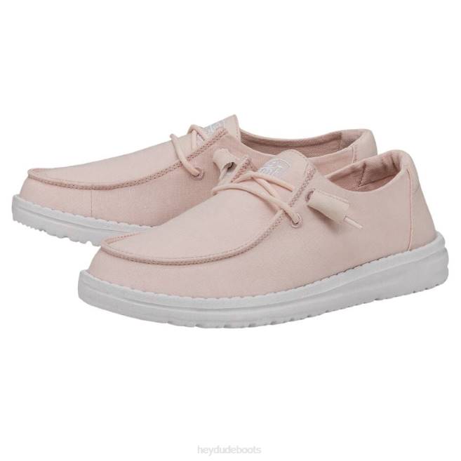 Men Pink Hey Dude Wendy Slub Canvas Shoes H6P632